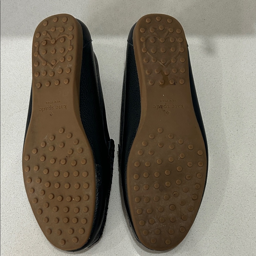 Kate Spade Black Loafers with Gold Detail- Size 8.5 - Picture 6 of 6